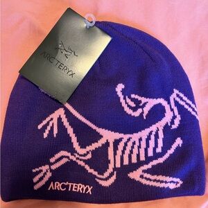 Arc'teryx Purple Beanie with Pink Logo